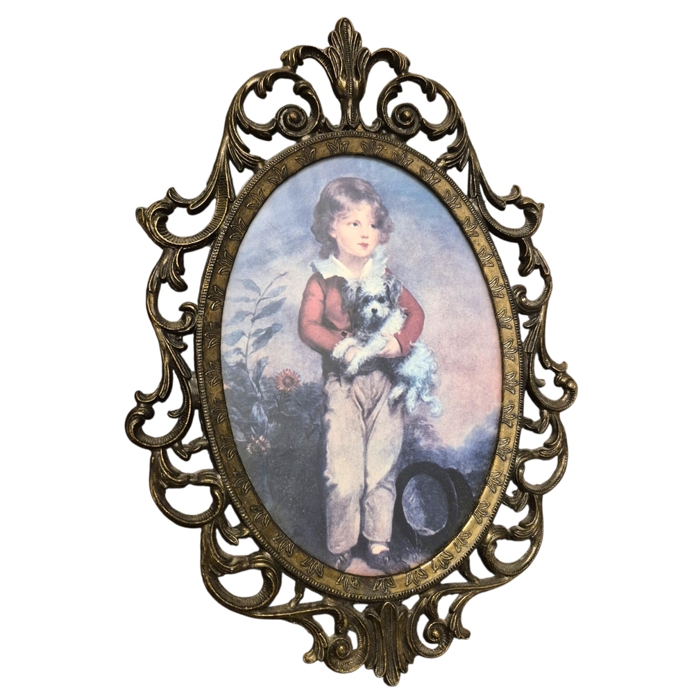 Vintage gold framed print of Arthur William Devis’s (1762-1822) Master Simpson